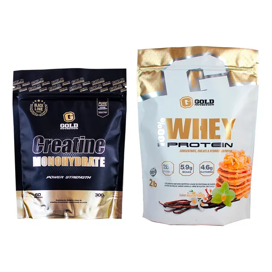 Gold Nutrition Whey Protein 2lb + Creatine Monohydrate 300gr