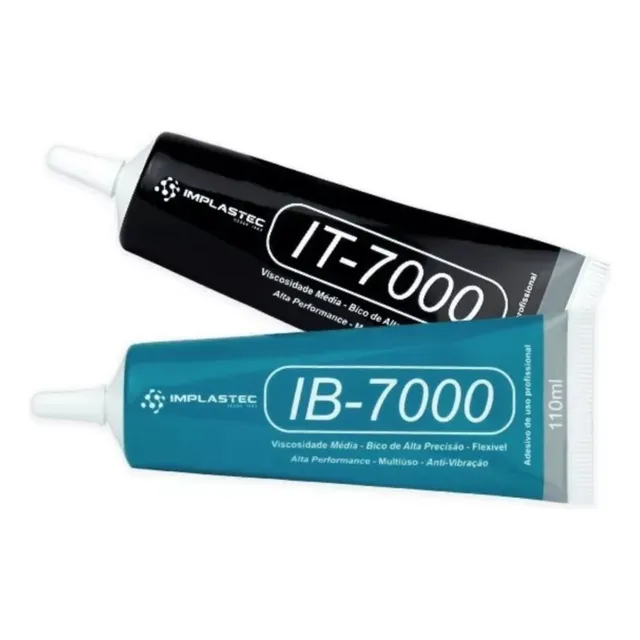 Kit 2 Colas Adesivo Ib7000 - It7000 Grande - Preta E Incolor