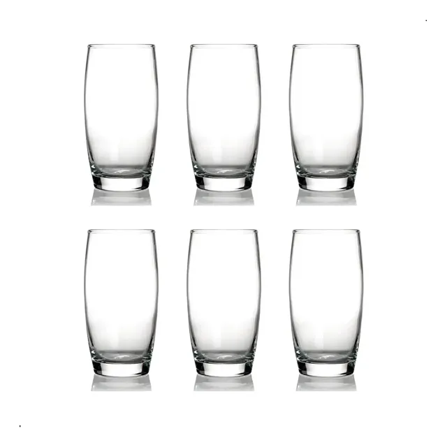 Jogo 6 Copos Vidro Nadir Agua Suco Drink 300 Ml Transparente