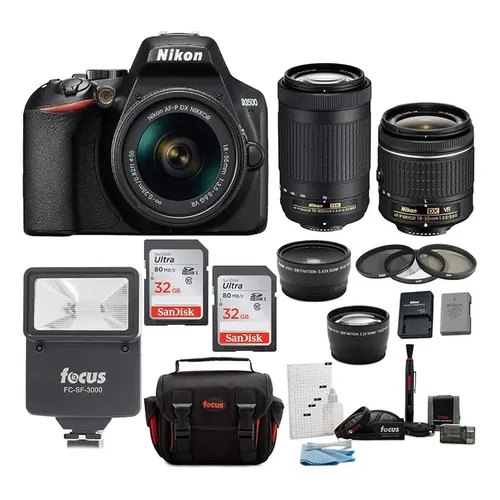 Nikon Kit D5600 18-55mm VR DSLR cor preto | Frete grátis