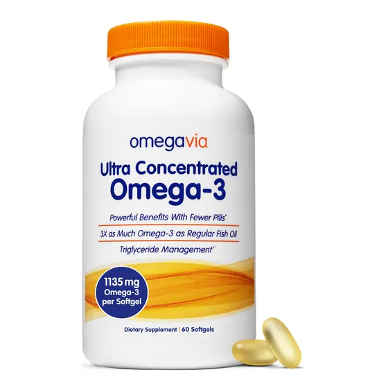Aceite De Pescado Omegavia Ultraconcentrado Con Omega 3 Sin 