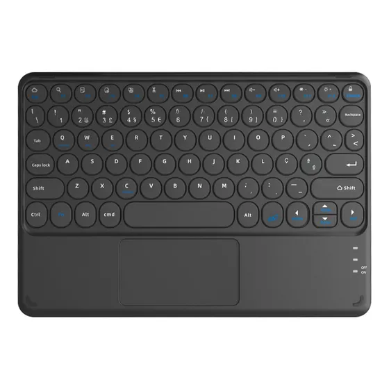 Teclado Bluetooth Com Trackpad Wb Para Tablets E Celular Cor De Teclado Preto