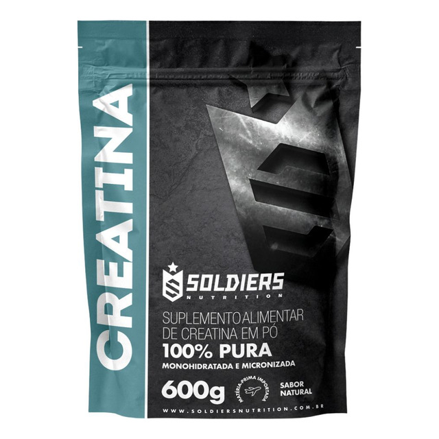 Creatina Monohidratada 600g 100% Pura Soldiers Nutrition Sem Sabor Creatina Monohidratada 600g 100% Pura Soldiers Nutrition Sem Sabor