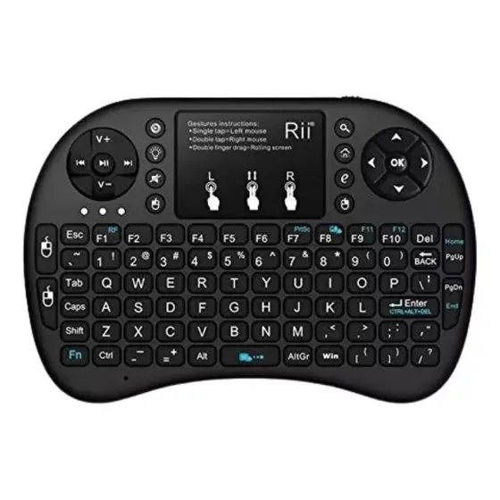 Control Teclado Bluetooth Rii I8 Para Android Smart Tv 