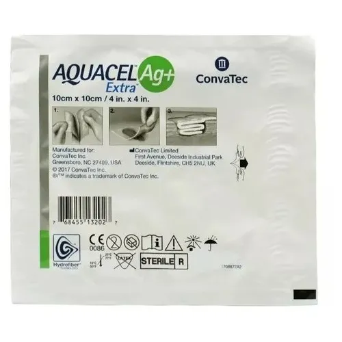 Curativo Aquacel Ag+ Extra 15x15 Cm Convatec Estéril 