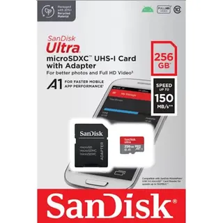 CartĂŁo De MemĂłria 256gb Micro Sd Ultra Classe 10 A1 Sandisk CartĂŁo De MemĂłria 256gb Micro Sd Ultra Classe 10 A1 Sandisk