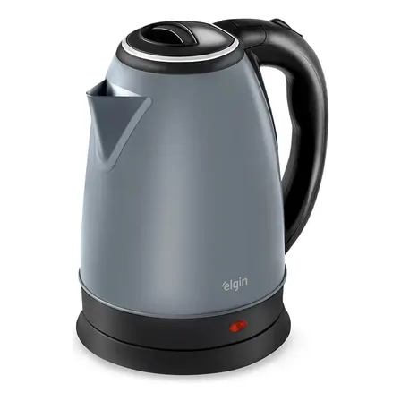 Chaleira Elétrica Elgin Lunar Em Inox 1.8l Com Desligamento Automático Cinza Lunar 127v