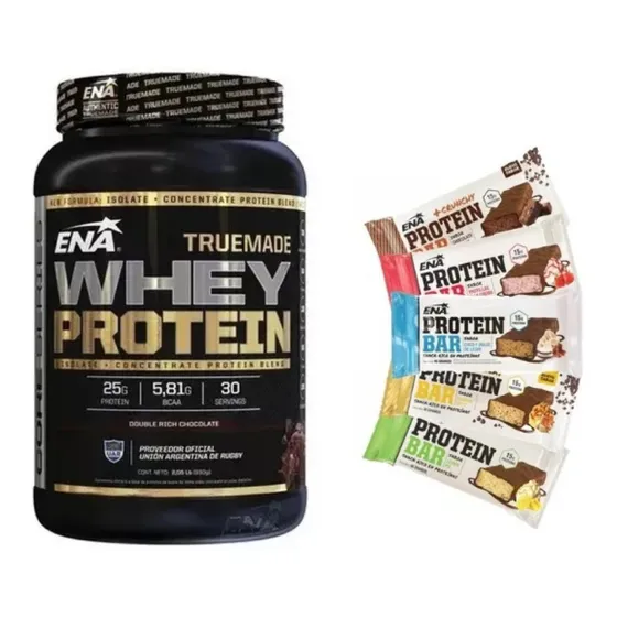 True Made Whey Protein Ena 2lb Truemade + 3 Protein Bar Ena
