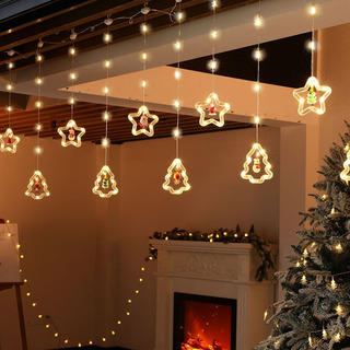 Luces De Navidad Led Cortina 3d Figura Decorativas Calido Luces De Navidad Led Cortina 3d Figura Decorativas Calido