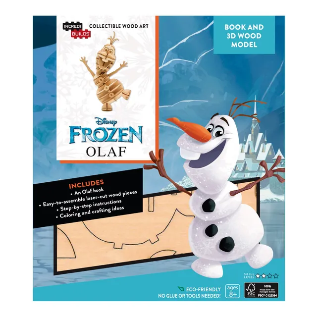Disney Frozen: Olaf - Libro Y Modelo Para Armar 3d-madera