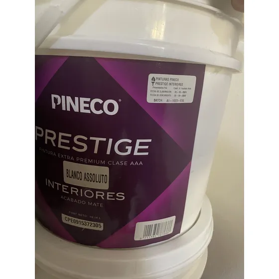 Pintura Pineco Prestige Interior Clase Aaa Mate Cuñete