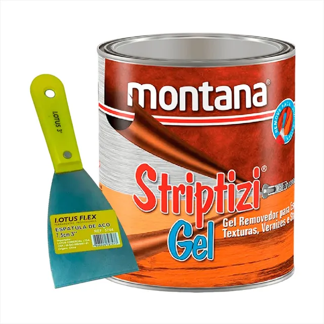 Striptizi Gel Removedor 1kg Construção Montana + Espatula
