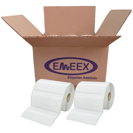 Etiqueta Térmica 100x60mm P/ Impressoras Zebra, Argox, Elgin Cor Branco
