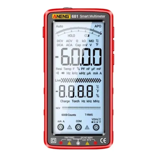 Multímetro Digital Inteligente Voltaje Ac Dc Pantalla Gigant