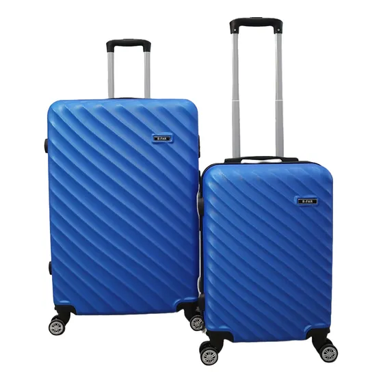 Juego 2 Maletas Rígidas Viaje Grande 25kg Y 10kg Mano Avion Azul