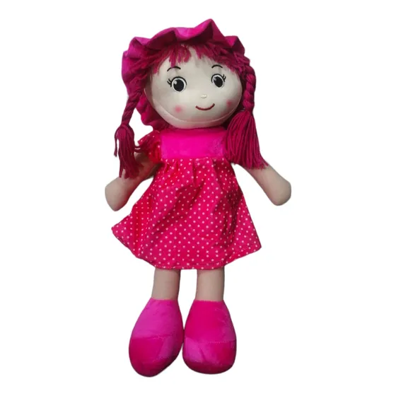 Muñeca De Trapo 50cm Grande Suave Con Vestido Niñas Bebés