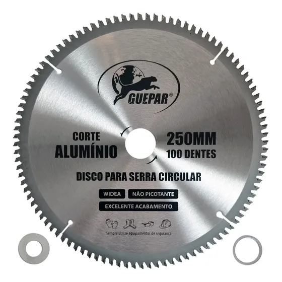 Disco Lâmina De Serra Circular 250mm P/ Alumínio 100 Dentes