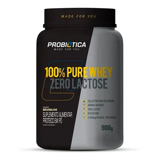 100% Pure Whey Zero Lactose 900g - Probiótica