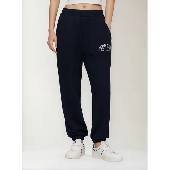 Joggers Azul Amplios Con Logo Universitario Tommy Jeans