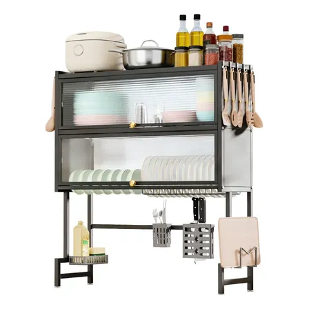 Modofo Escorredor De Utensílios Suspenso Para Cozinha-105cm Preto