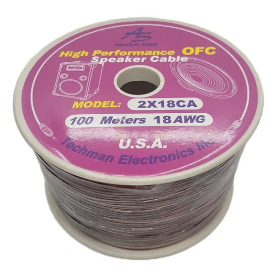 Cable Corneta Polariz 18awg, 100mts Transp Rojo/negro 2x18c