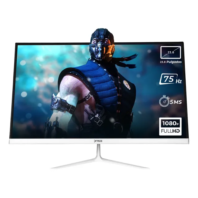 Monitor Gamer 23.8" Xtreme pc gaming Infinite Game 5ms 75Hz FHD IPS HDMI USB-C Altavoces Blanco MXT270WT24F 127V