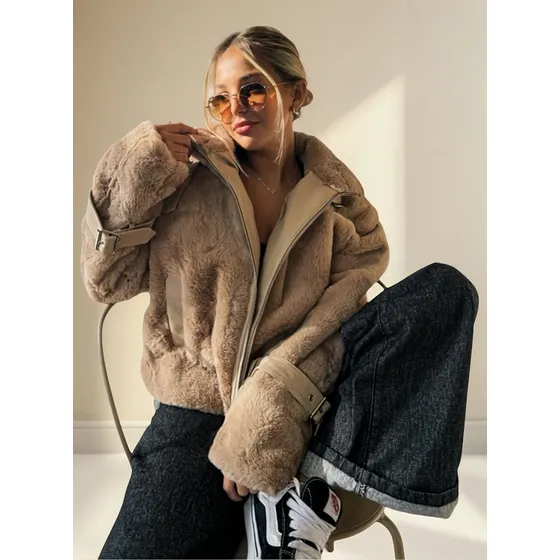 Gamulan Piel Campera Abrigada Colores Elegante Invierno