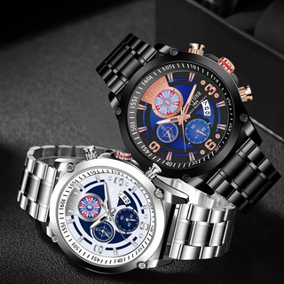 Reloj Casual Hombre Negro Carátula Azul Manecillas Rosas Reloj Casual Hombre Negro Carátula Azul Manecillas Rosas