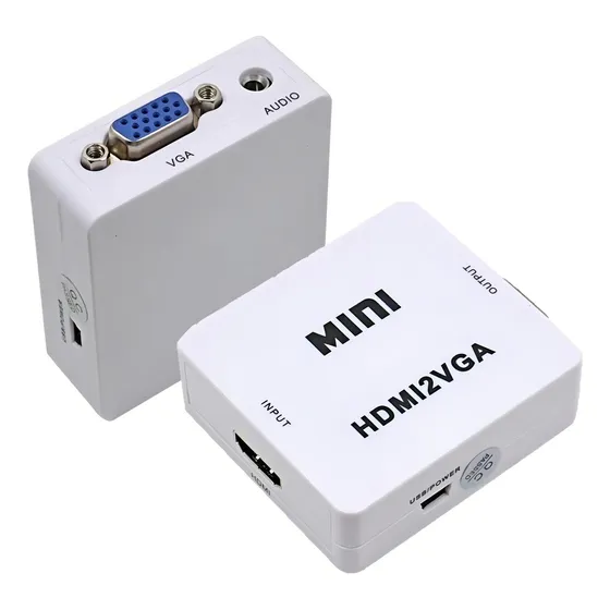 Mini Conversor Trad Le-4104 Adaptador Hdmi Para Vga Hdmi2vga