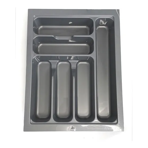 Cubertero Gris Plástico Abs Módulo 45 Cm Marca Bari 