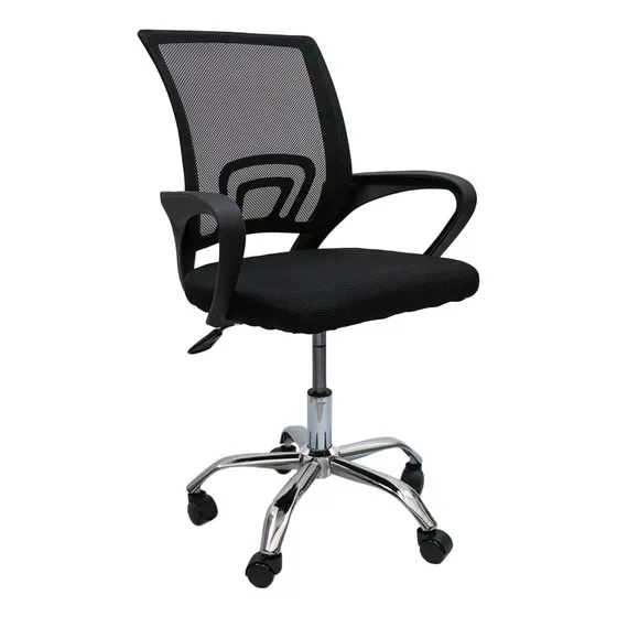 Silla Ejecutiva Stay Elit Oficina Ergonómica Escritorio Negro tapizado de malla transpirable