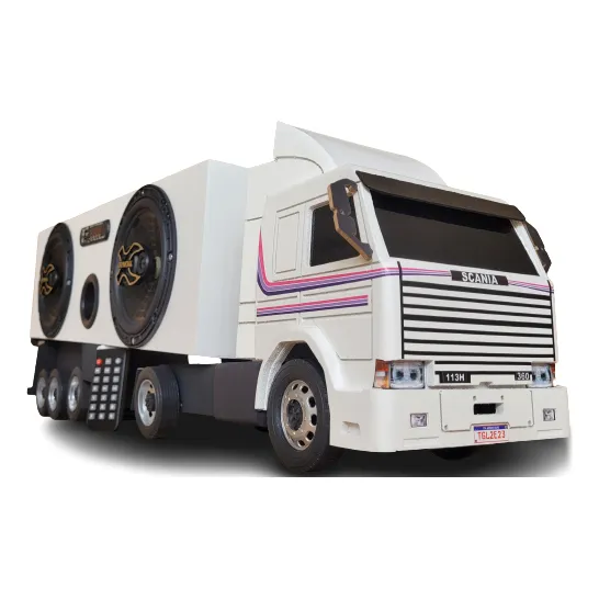 Carreta Scânia 113 Frontal Caixa De Som Bluetooth Miniatura