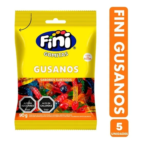 Pack De Gomitas Fini Gusanos (pack 5 Unidades)