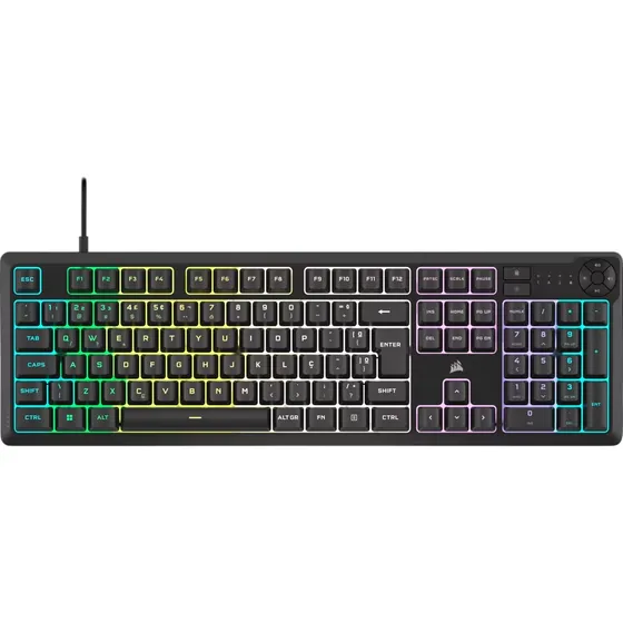Teclado Gamer Corsair Core K55 Rgb, Icue, Layout Br - Preto