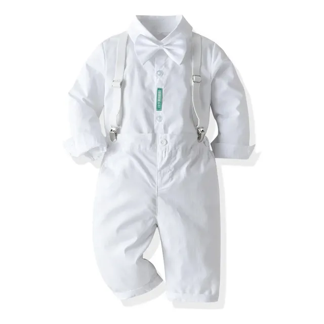 Terno Traje Blanco Bautizo Bebe Niños 