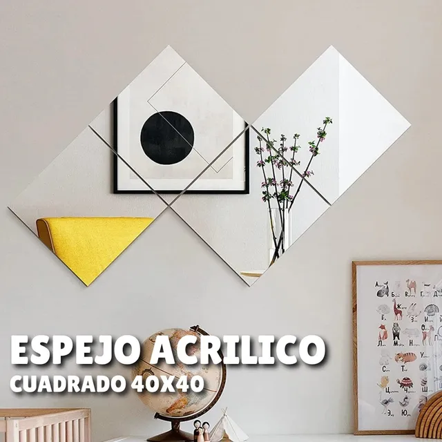 Espejo Acrílico Cuadrado 40x40