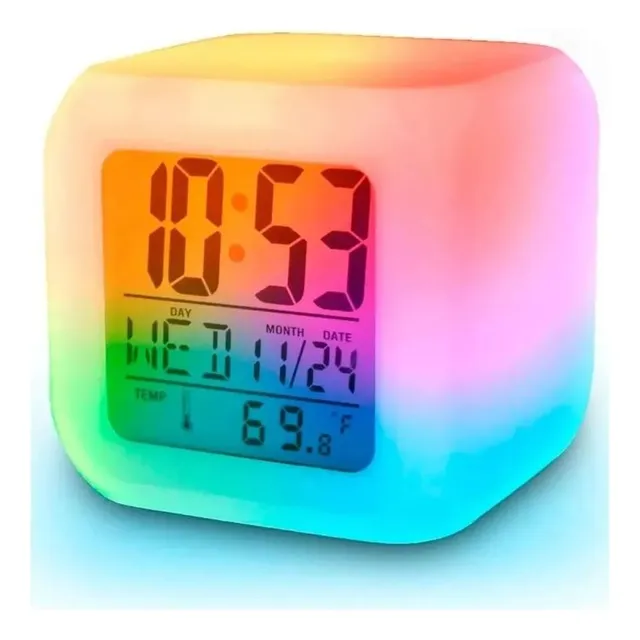 Cubo Despertador Para Niños Con Luces De Colores