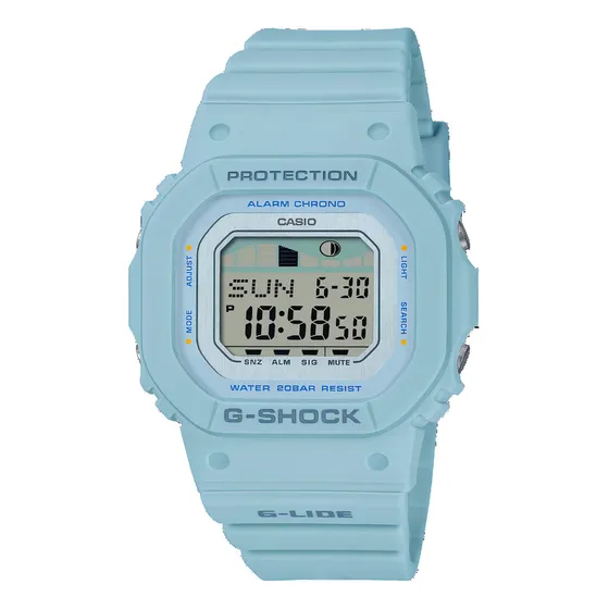 Relógio Feminino Casio Glx-s5600-2dr G-shock G-lide Azul Fundo Digital