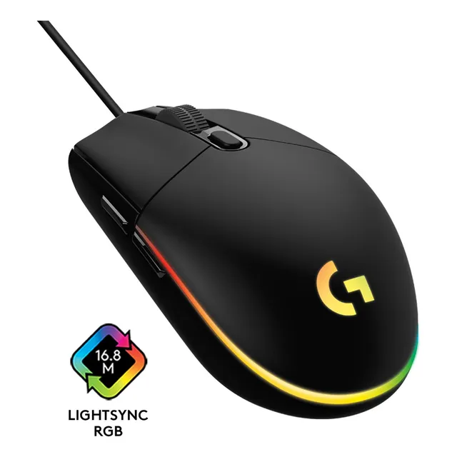 Mouse Gamer Logitech New G203 Lightsync Rgb Color Negro