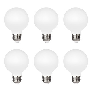 Naiwant Bombilla Led Edison 6 Pzs G25 (g80) 5w E26 Blanco Luz Blanca Fría Naiwant Bombilla Led Edison 6 Pzs G25 (g80) 5w E26 Blanco Luz Blanca Fría