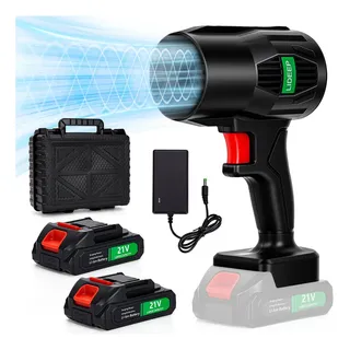 Soplador De Aire Inalambrica Hojas Electrica Soplador Profesional Soplador Polvo Lideep Soplador 2 Baterias Limpiador De Polvo Portátil Soplador De Polvo Eléctrico Con Caja De Almacenamiento