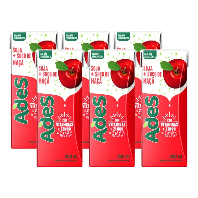 Ades Maçã 200ml - 6 Unidades