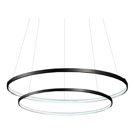Colgante Led Aros Dobles 100-80 Cm Deco Hogar Moderno