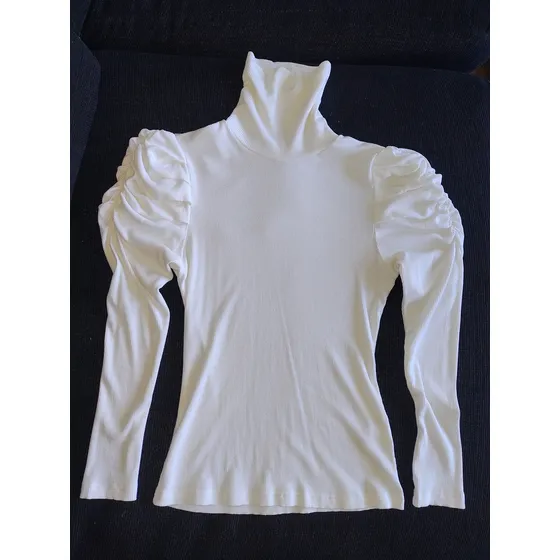 Sweater Cuello Tortuga ,nuevo, Blanco Ostra Talla Xs A M