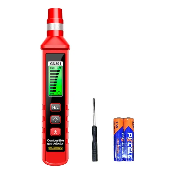 Detector Fugas De Gas Con Alarma Sonido Y Luz Alta Precisión
