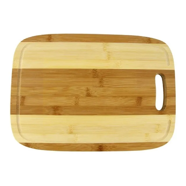 Tábua Corte Carne Churrasco Bambu 34x24cm Rústica Cozinha