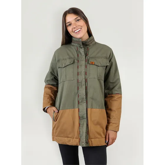 Parka Lunajera Raidistas Verde