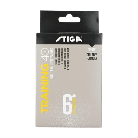 Pelota Tenis De Mesa Stiga 6 Pack Training Abs Color Blanco