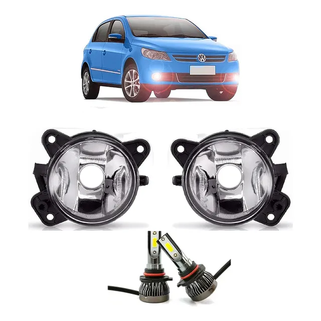 Kit 2 Faros Auxiliares Camineros + 2 Led Vw Gol G5 2009 2013