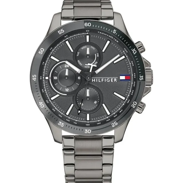 Tommy Hilfiger Reloj Con Correa De Acero Esfera Gris 1791719